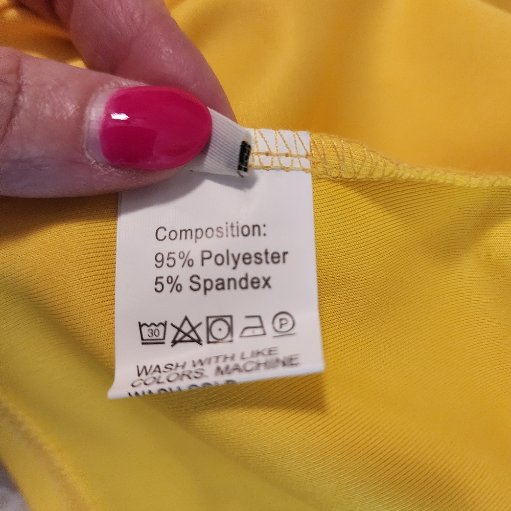 Women's Sunshine Yellow Double-Breasted Open Front Blazer Unlined 1X Brights - Picture 8 of 11